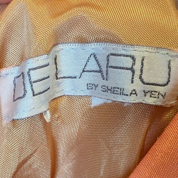 Vintage 90s Y2K De Laru Pink Gown Maxi Slip Dress Iridescent Prom Formal Size 9 - Picture 8 of 10